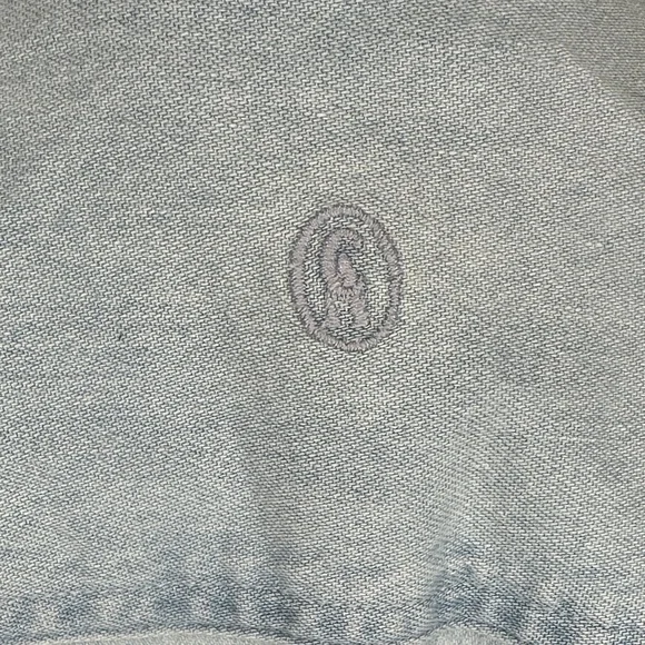 Christine Alexander Denim Shirt with Swarovski Crystal Accents-New With Tags - Picture 6 of 9